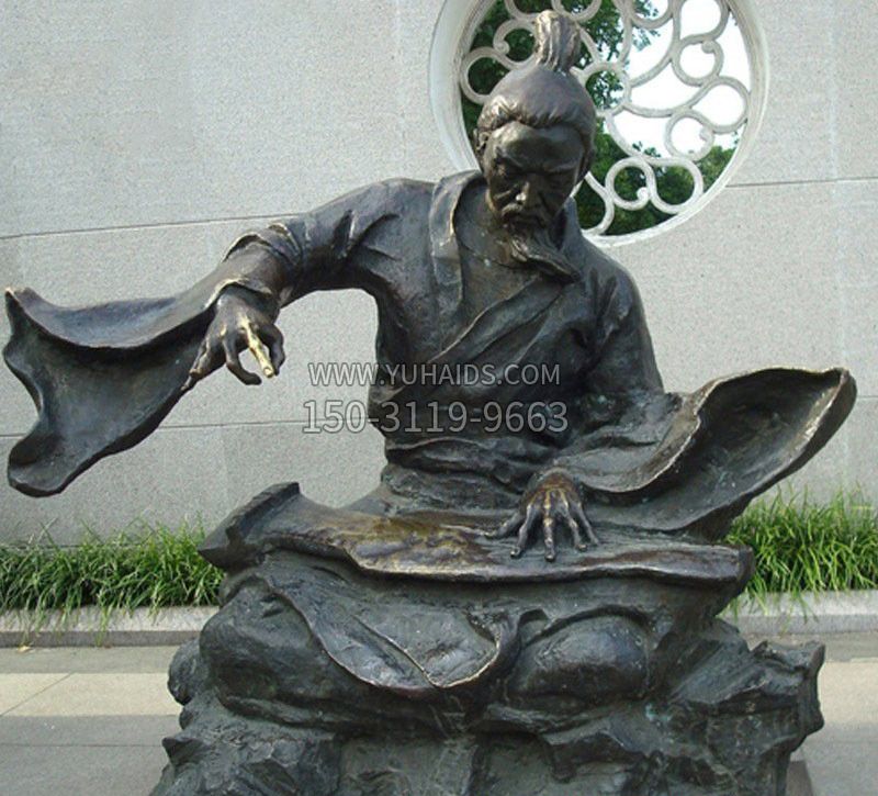 铜雕伯牙断弦雕塑