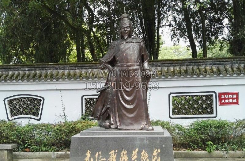 铜雕古代名人戚继光雕塑