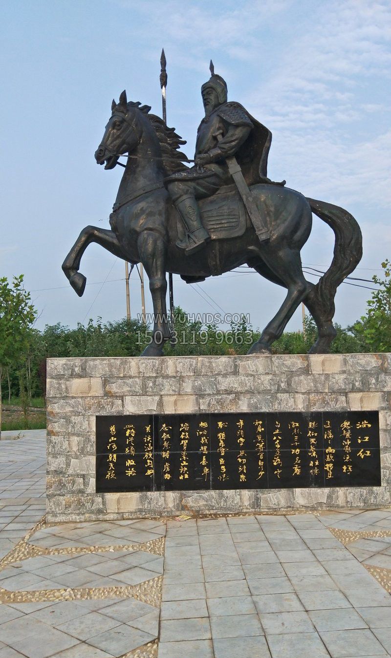 铜雕古代名人岳飞雕塑