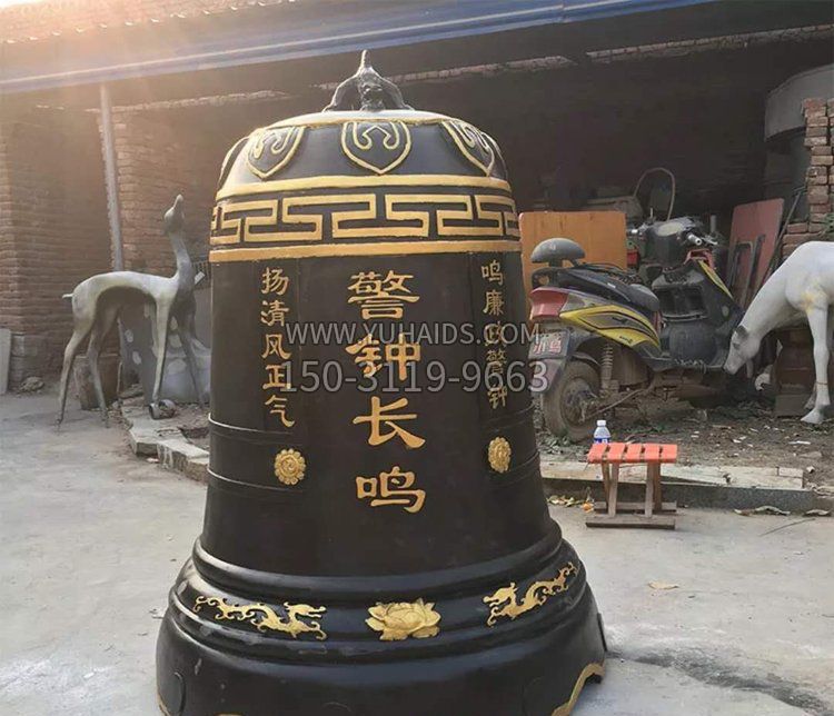 铜雕警钟长鸣寺庙雕塑