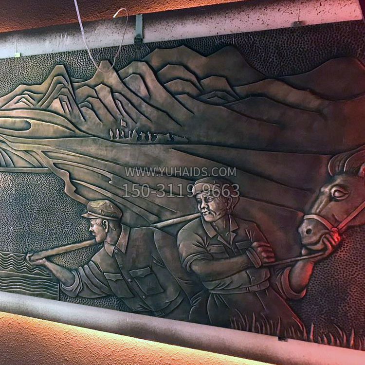 铜雕山水浮雕雕塑