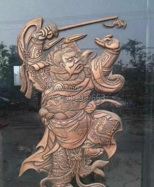 铜浮雕门神雕塑