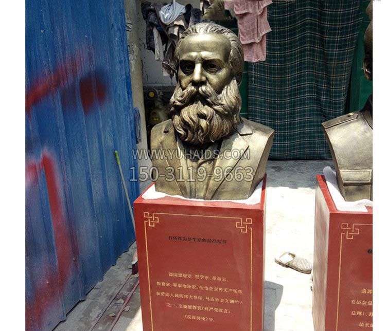 西方名人恩格斯铜雕雕塑