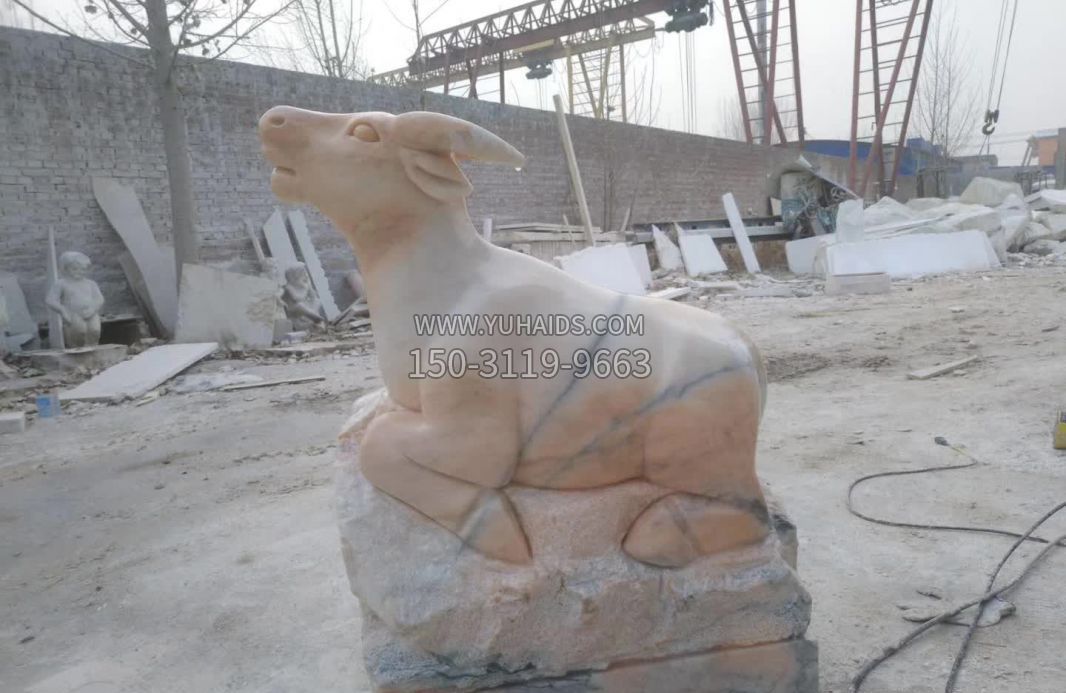 十二生肖动物石雕 雕塑