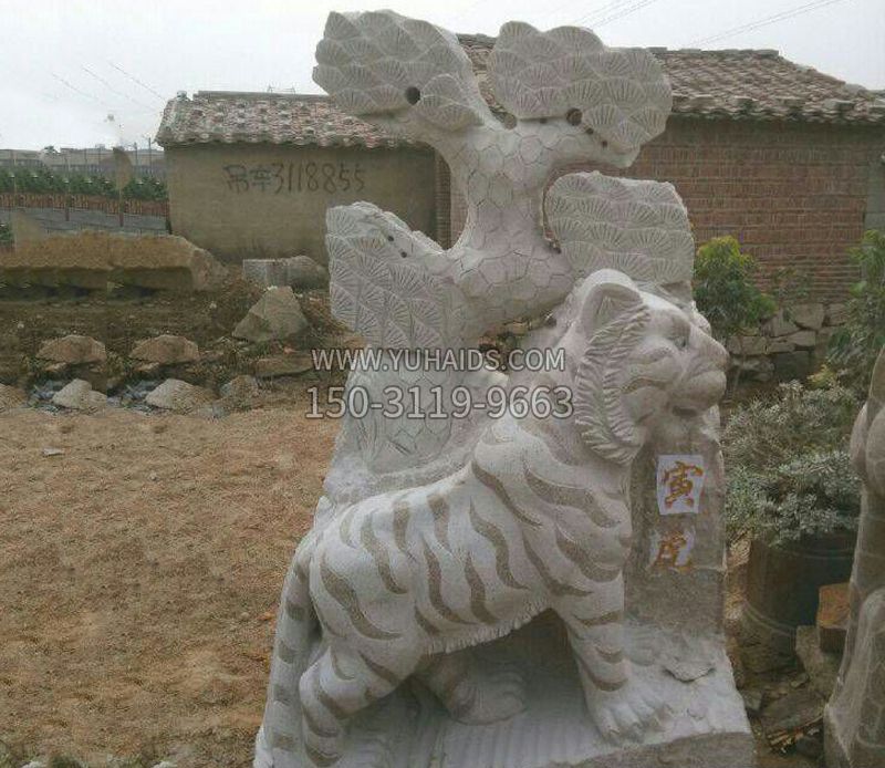 十二生肖动物老虎石雕雕塑