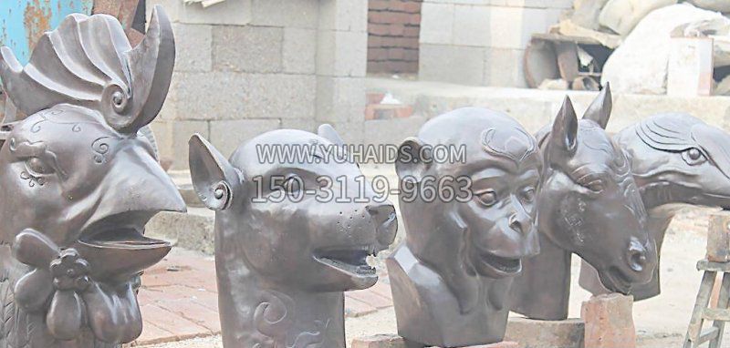 十二生肖兽首动物铜雕雕塑
