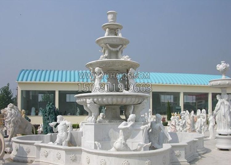 石雕仿古水钵雕塑