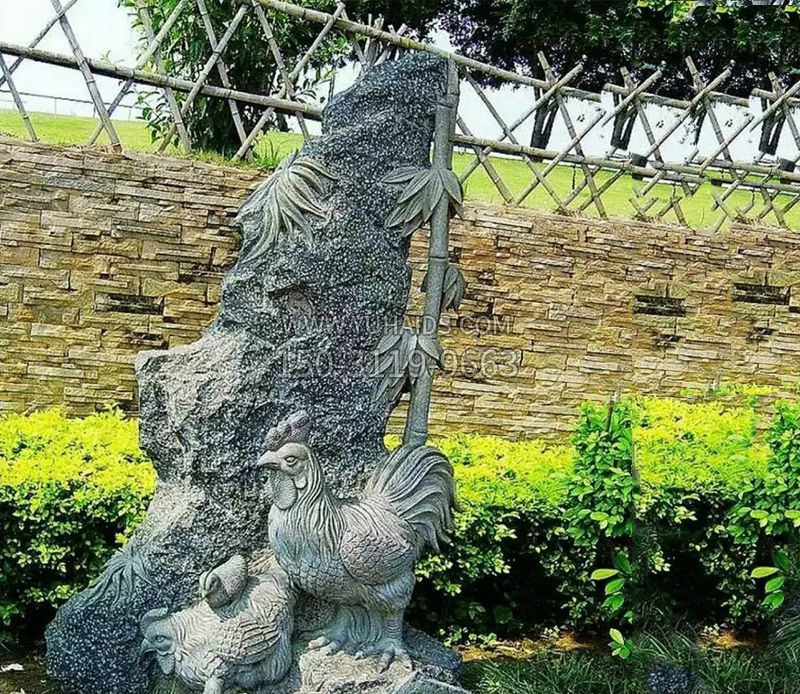 石雕十二生肖青石动物雕塑