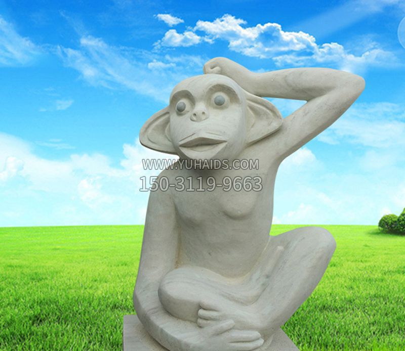 石雕小猴子雕塑