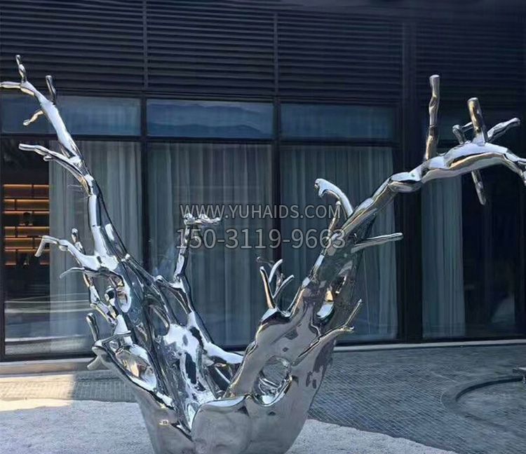 水花不锈钢抽象雕塑1