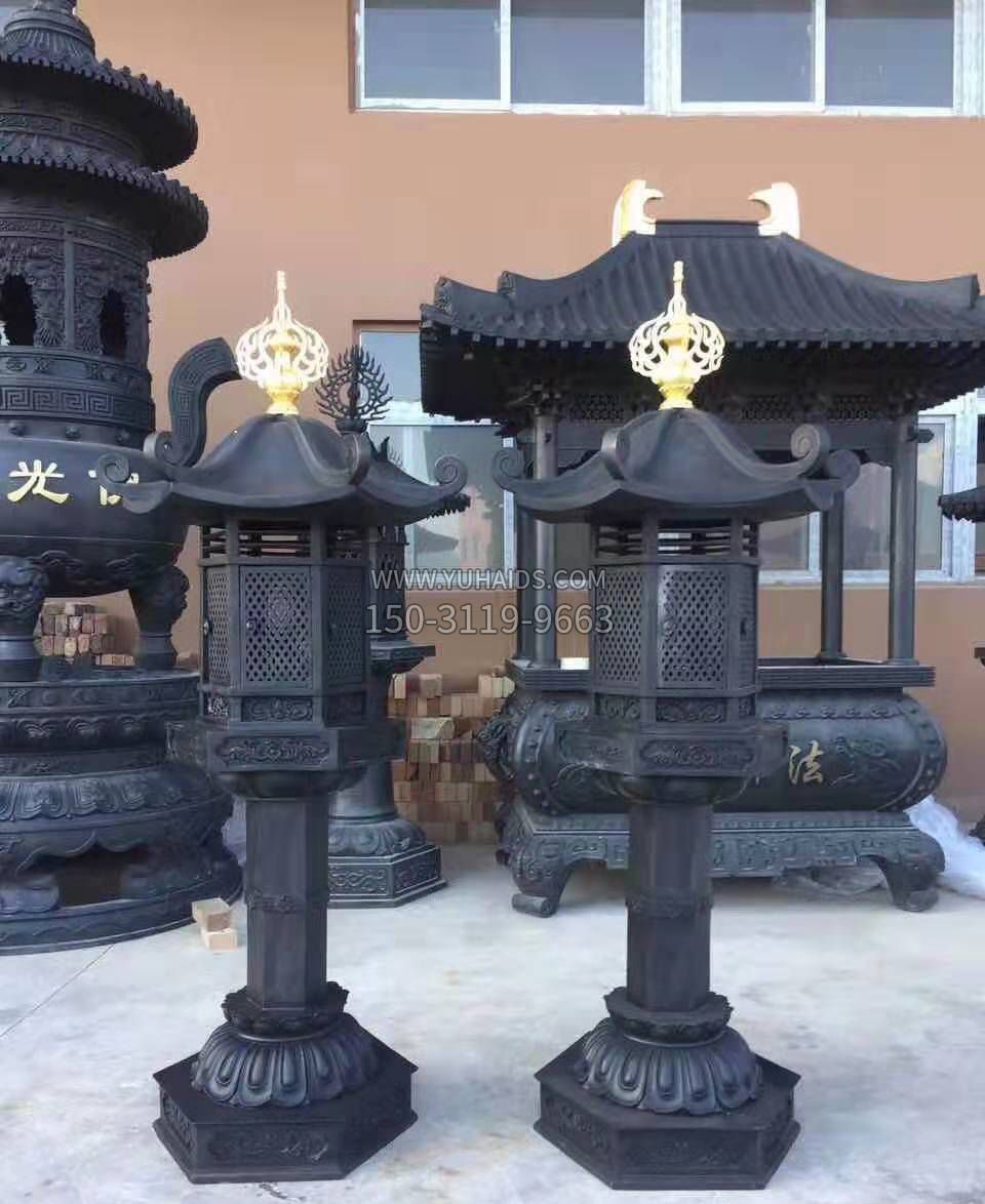 寺庙灯铜雕户外摆件雕塑