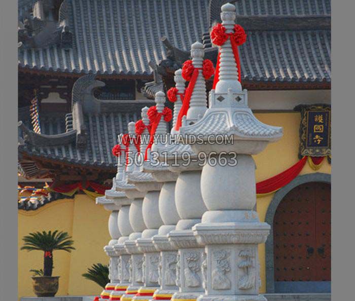 寺庙景观舍利塔石雕雕塑