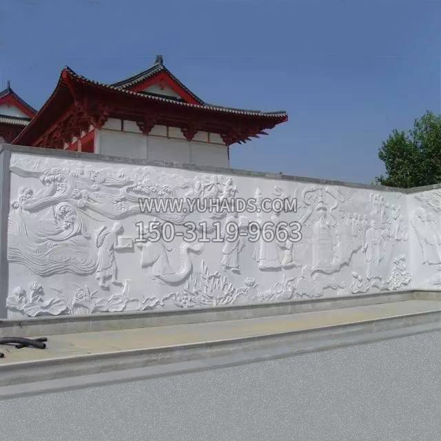 寺院文化汉白玉浮雕外墙雕塑