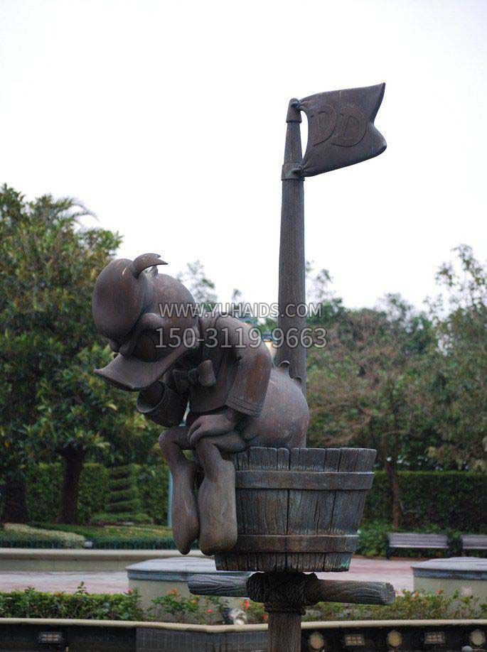 唐老鸭卡通动物铜雕雕塑