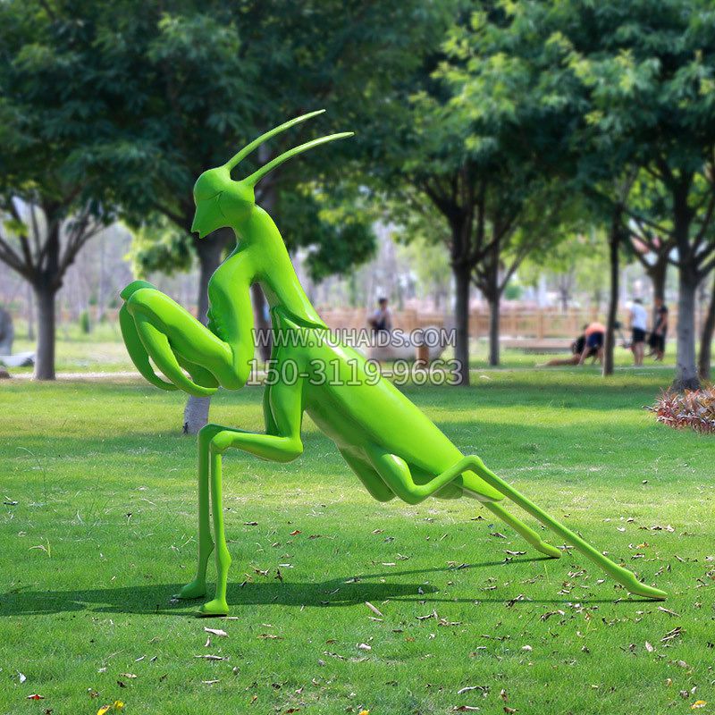 螳螂玻璃钢草坪动物雕塑摆件