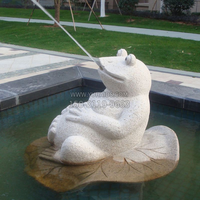 喷水青蛙石雕雕塑