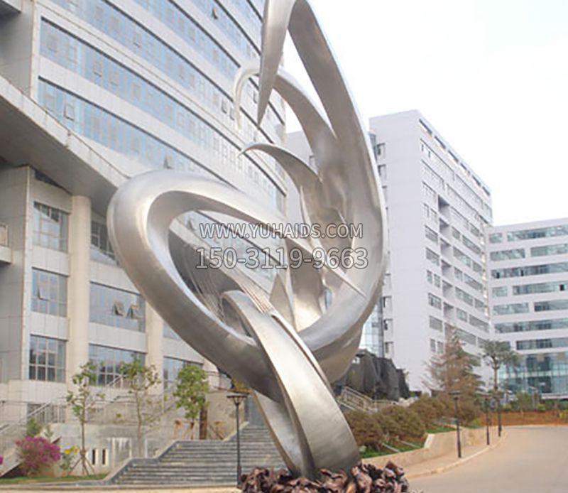 企业海浪景观雕塑
