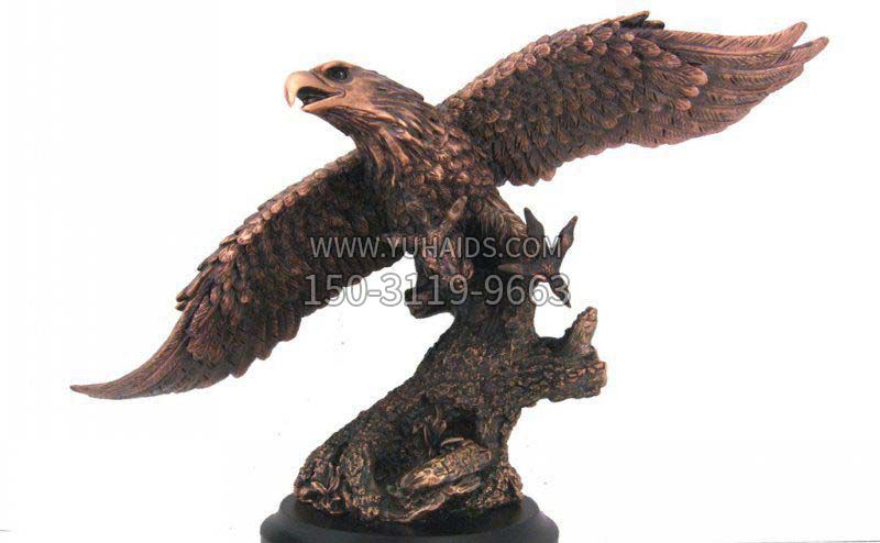 企业展翅老鹰动物铜雕雕塑