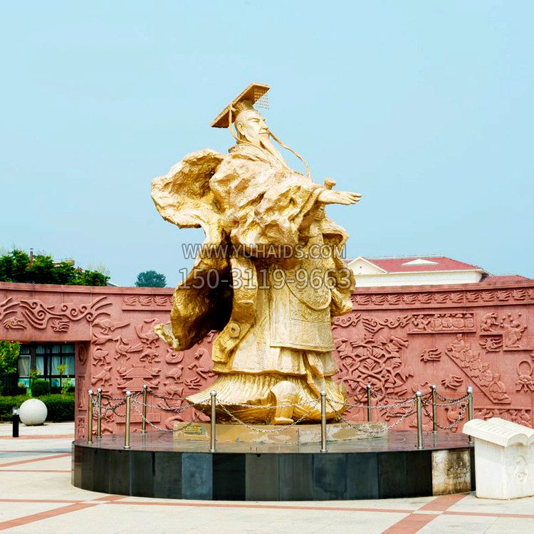 秦始皇鎏金铜雕塑像