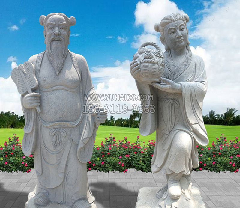 青石八仙过海石雕雕塑