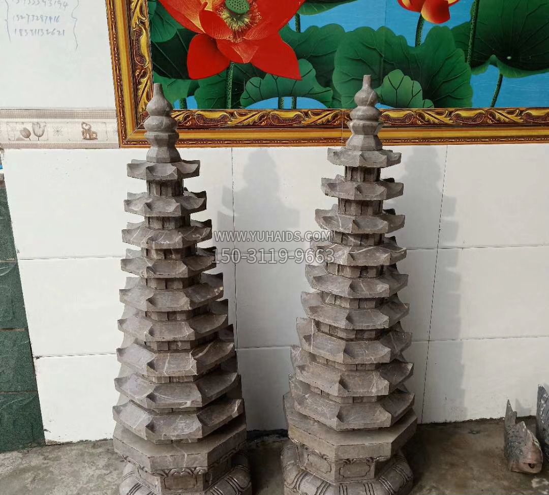 青石仿古寺庙石塔雕塑