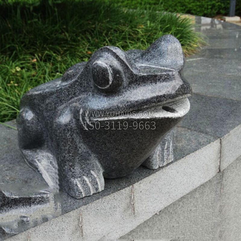 青蛙石雕喷水雕塑