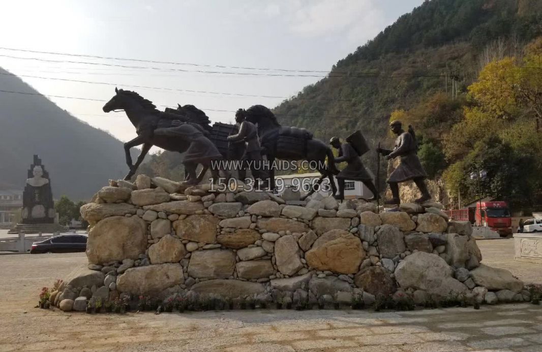 商人赶路铜雕 雕塑