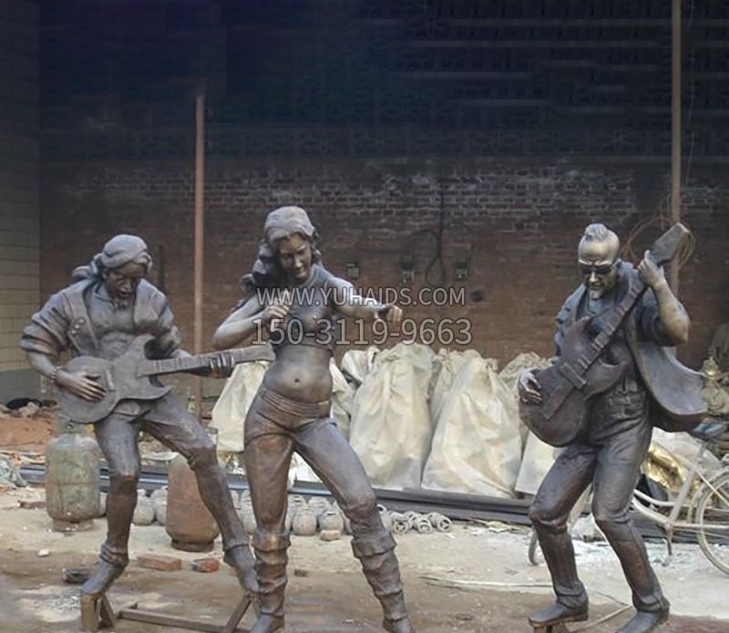 乐队广场小品铜雕雕塑