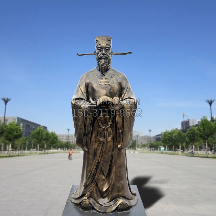 历史名人北宋科学家沈括玻璃钢仿铜雕像雕塑