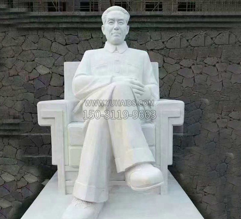 刘少奇伟人坐像石雕雕塑