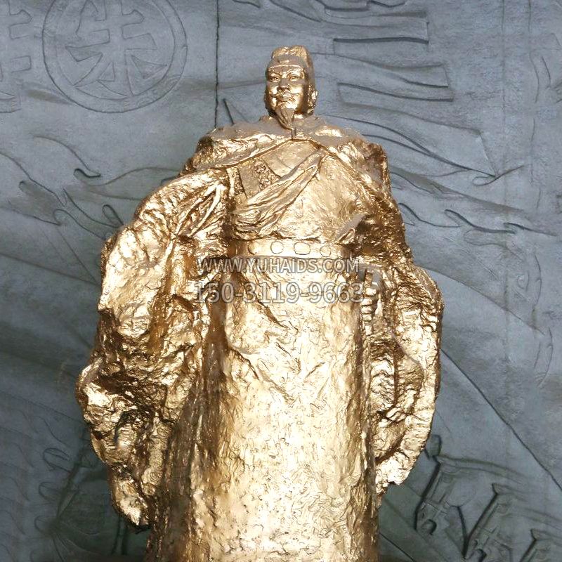 鎏金明太祖雕像雕塑