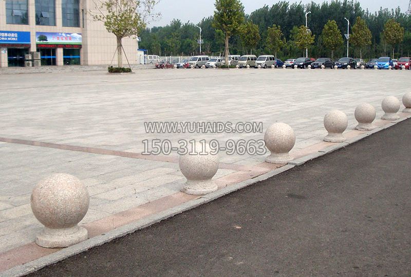 路障石-公园写字楼广场挡车石球雕塑