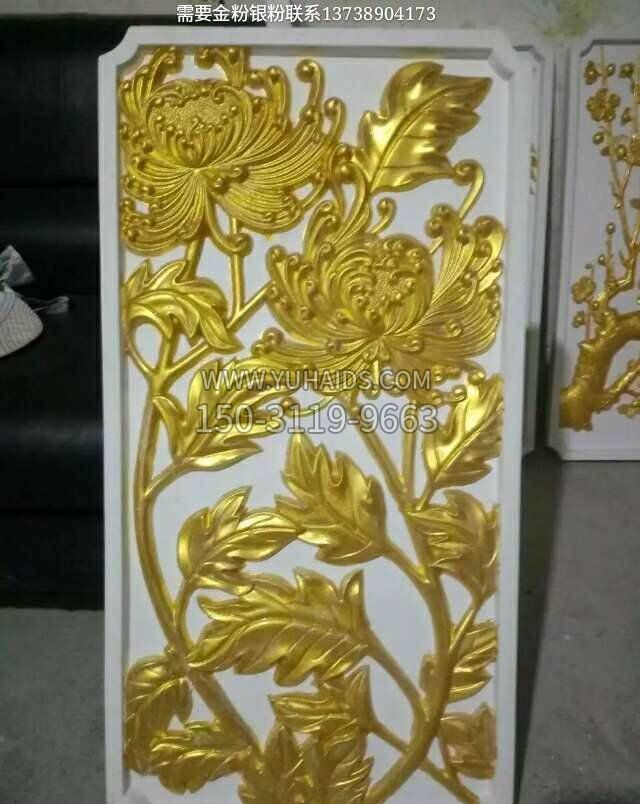 梅兰竹菊铜浮雕雕塑
