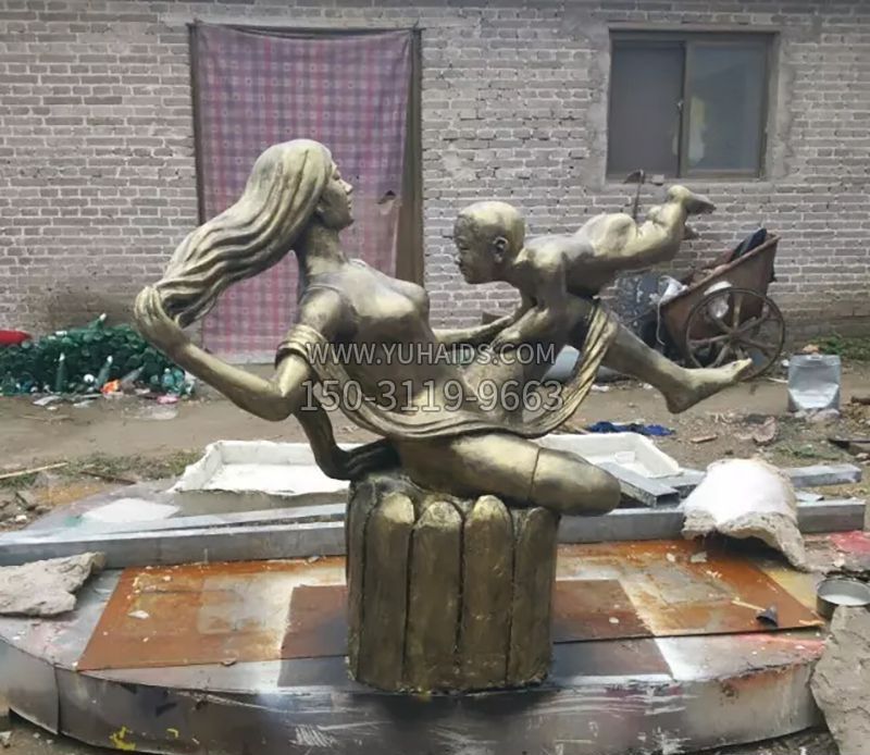 母与子公园景观铜雕雕塑