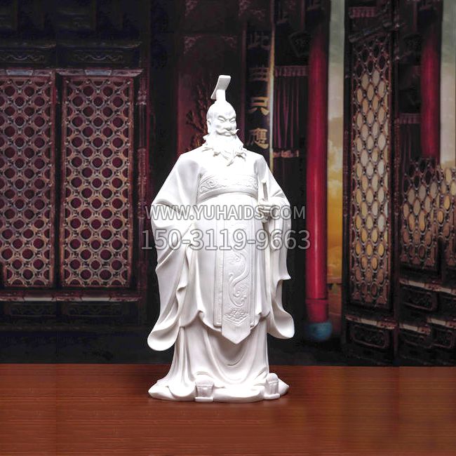 汉武帝刘彻汉白玉石雕像雕塑