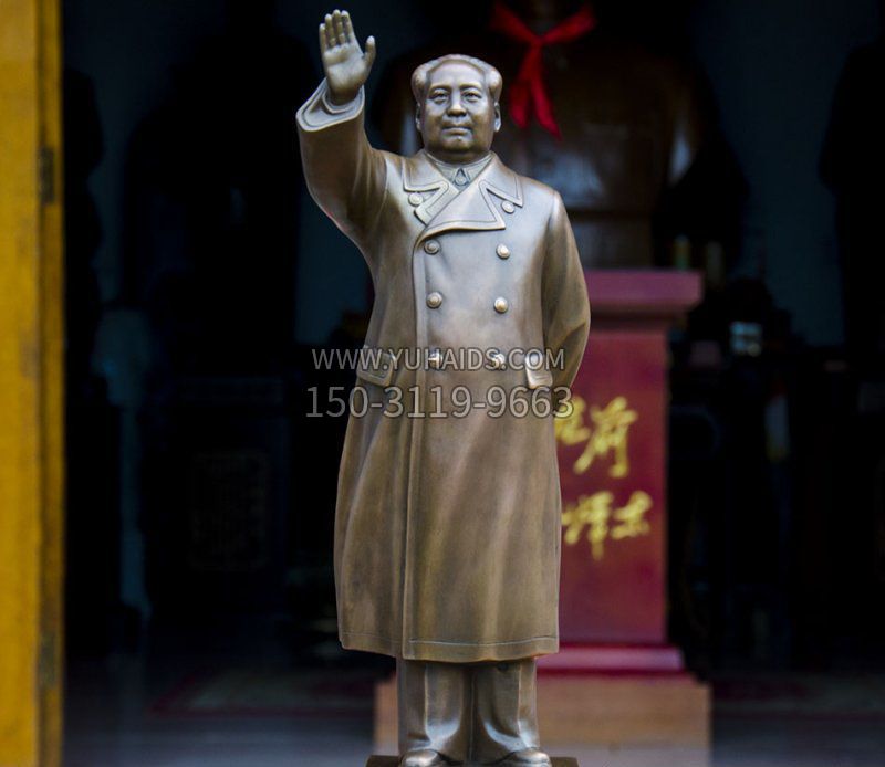 挥手的主席广场铜雕景观雕塑