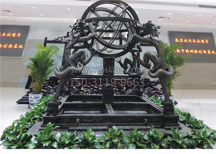 浑天仪古代仪器铜雕雕塑