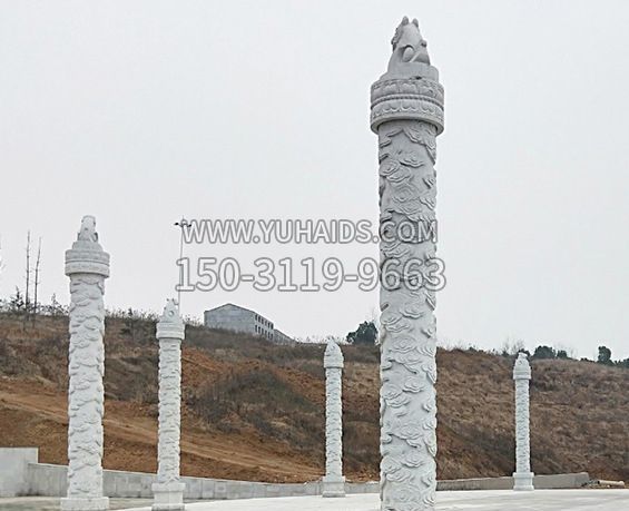 广场景观大理石文化柱石雕 (2)雕塑