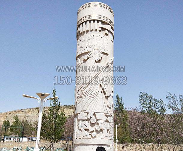 广场景观大理石文化柱石雕雕塑
