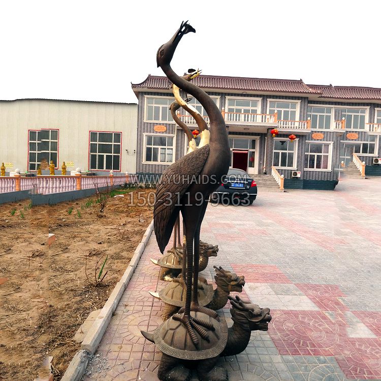 龟鹤延寿仿古铜雕雕塑