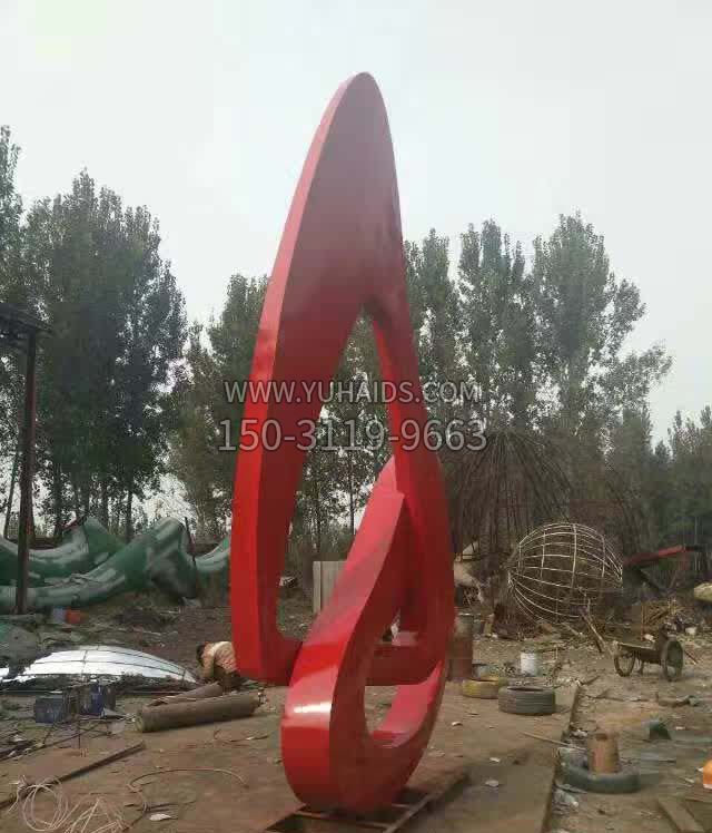 不锈钢烤漆标志雕塑1