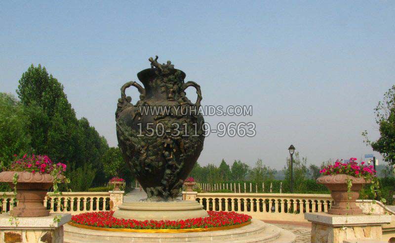 公园大花瓶景观铜雕雕塑