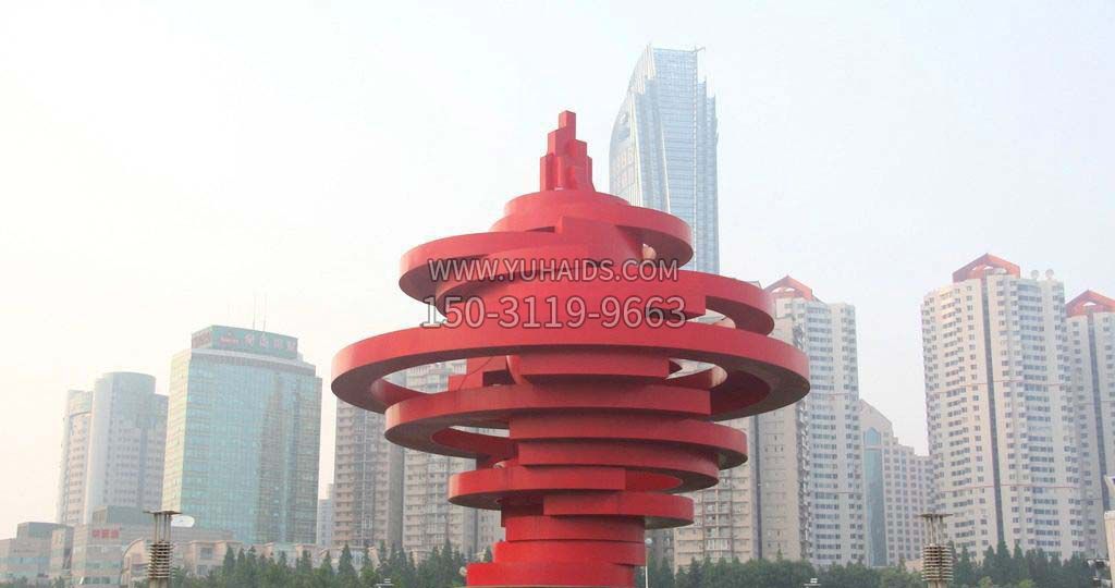 广场不锈钢火炬景观雕塑1