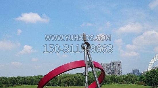 不锈钢圆规园林景观雕塑
