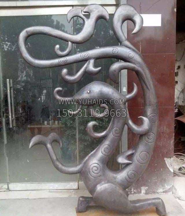 抽象蛇景观动物铜雕雕塑