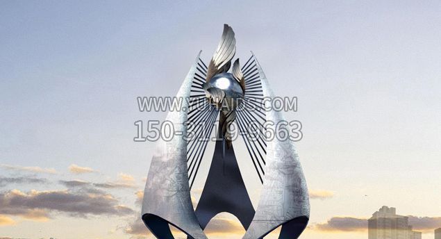 广场不锈钢抽象装饰雕塑