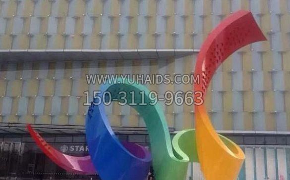 不锈钢彩带雕塑222