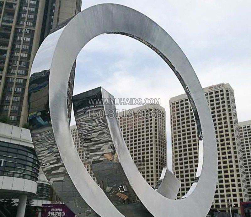 大型城市不锈钢抽象雕塑