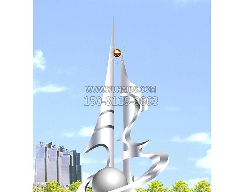 不锈钢光明广场景观雕塑