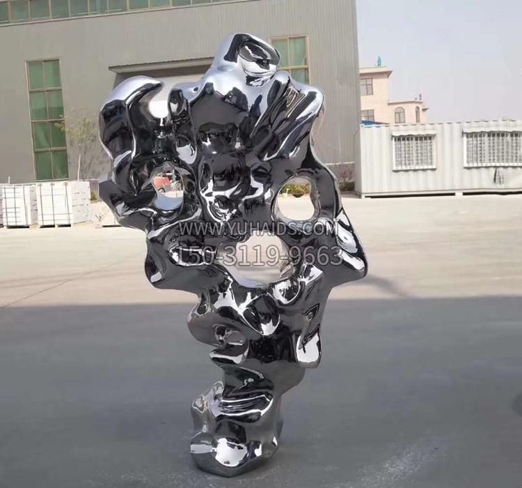 不锈钢抛光太湖石雕塑